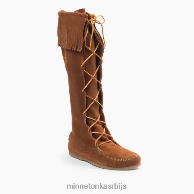 Minnetonka мушкарци браон предња чипкана чизма до колена обућа T0JBP441