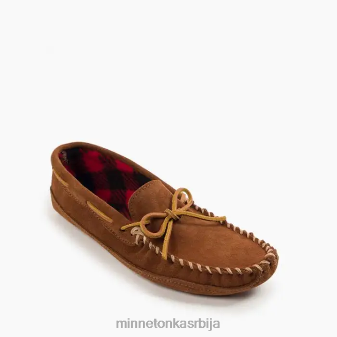 Minnetonka мушкарци браон флис са дуплим дном обућа T0JBP365