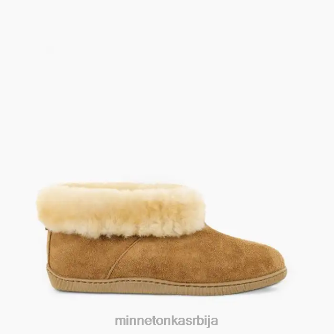 Minnetonka мушкарци златни препланули тен глежњача од овчије коже обућа T0JBP416