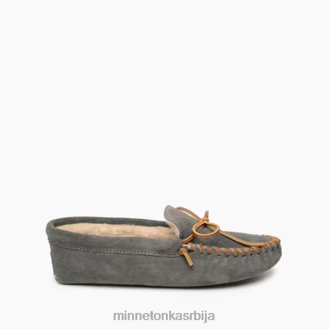 Minnetonka мушкарци сива меки ђон обложен хрпом обућа T0JBP413