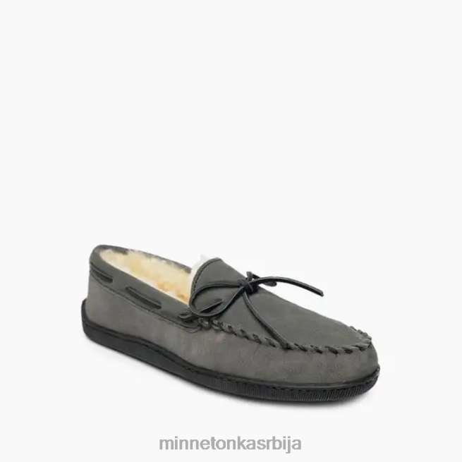 Minnetonka мушкарци сива овчији тврди ђон моц обућа T0JBP403