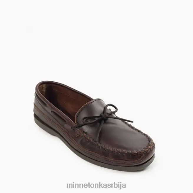 Minnetonka мушкарци тамно браон есенцијални тврди ђон моц обућа T0JBP340