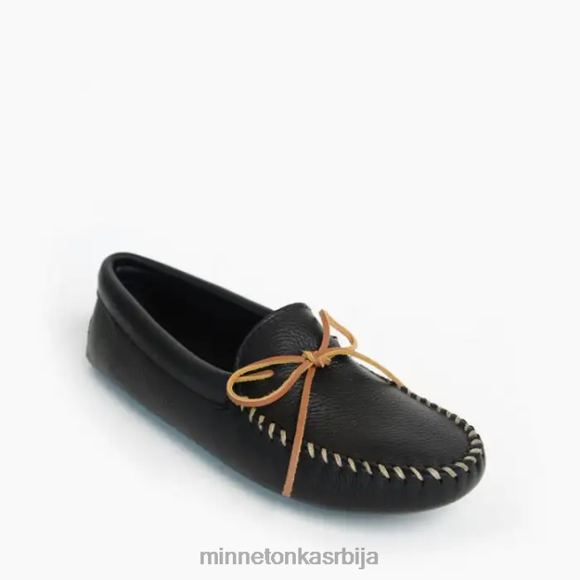 Minnetonka мушкарци црн двоструки меки ђон од јелење коже обућа T0JBP335