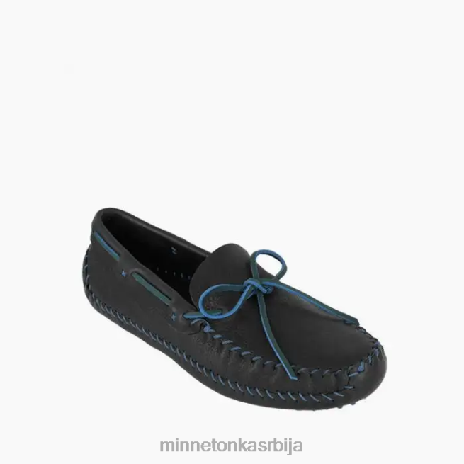 Minnetonka мушкарци црна/челично плава пв вожње моц обућа T0JBP381