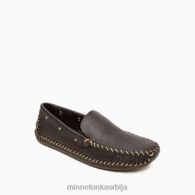 Minnetonka мушкарци црно и природно пв мокасинке за вожњу са меким ђоном обућа T0JBP373