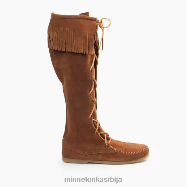 Minnetonka мушкарци браон предња чипкана чизма до колена обућа T0JBP441