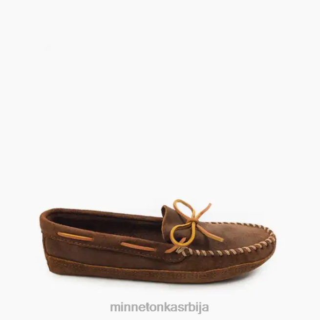 Minnetonka мушкарци браон руфф меки ђон са двоструким дном обућа T0JBP334