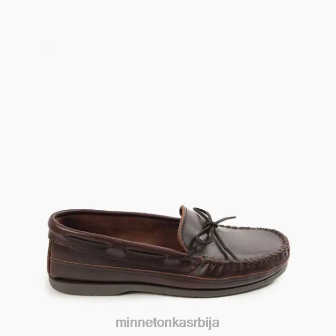 Minnetonka мушкарци тамно браон есенцијални тврди ђон моц обућа T0JBP340