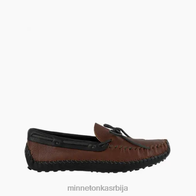 Minnetonka мушкарци браон горњи и црни доњи п.в. вожње моц обућа T0JBP390